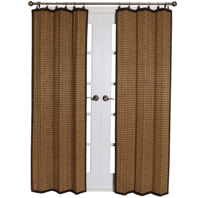 Bamboo Ring Top Curtain Panel Colonial Brown