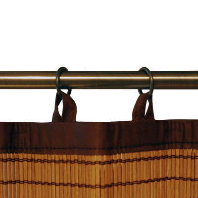 Bamboo Ring Top Curtain Panel Colonial Brown