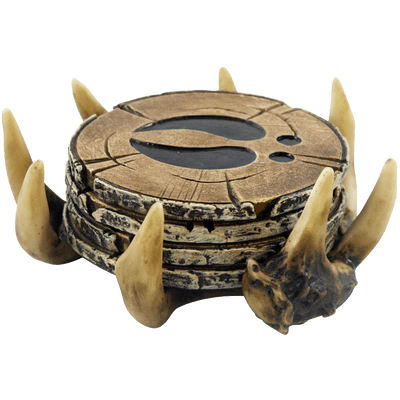 Old West Deer Antler Coasters Set with Outdoors Cabin Decor