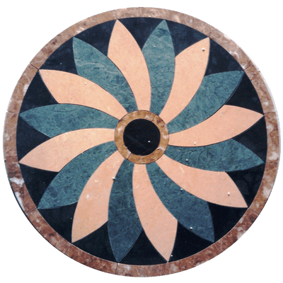 Tile Floor Medallion Marble Mosaic
