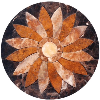 Tile Floor Medallion Marble Mosaic