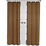 Bamboo Ring Top Curtain Panel Colonial Brown