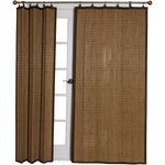 Bamboo Ring Top Curtain Panel Colonial Brown