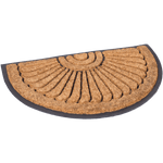 BirdRock Home Round Natural Coir and Rubber Doormat