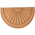 BirdRock Home Round Natural Coir and Rubber Doormat