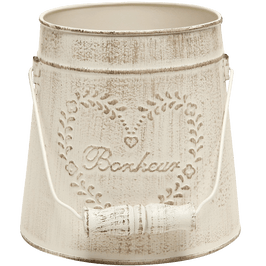 MyGift French Country Vintage Garden Decor Bucket