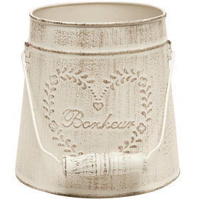 MyGift French Country Vintage Garden Decor Bucket