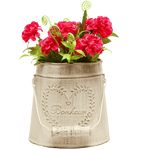 MyGift French Country Vintage Garden Decor Bucket