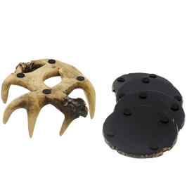 Old West Deer Antler Coasters Set with Outdoors Cabin Decor