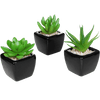 Set of 3 Modern Home Decor Mini Succulent Artificial Plants