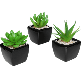 Set of 3 Modern Home Decor Mini Succulent Artificial Plants