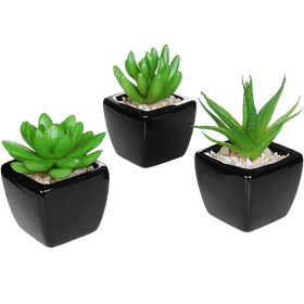 Set of 3 Modern Home Decor Mini Succulent Artificial Plants
