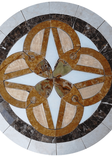 Tile Floor Medallion Marble Mosaic